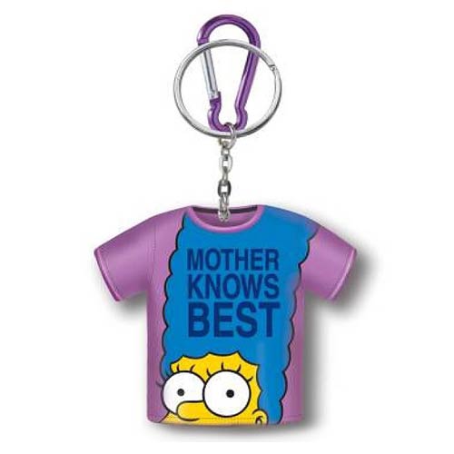The Simpsons Marge Mother Knows Best T-Shirt Coin Holder Key Chain